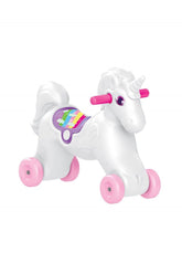 Dolu Unicorn Sallanan Tekerlekli At